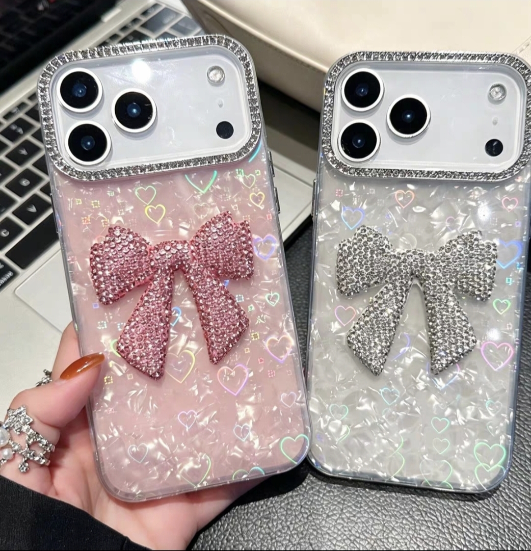 Electroplated large frame heart-shaped shell pattern phone case